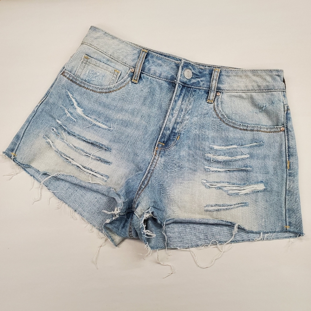 PACSUN High Rise Short Lt Wash Distressed …